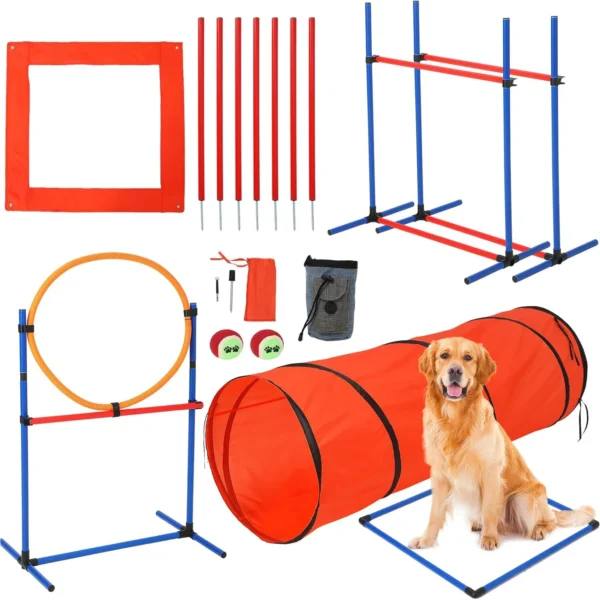 87 Pcs Dog Agile Training Set Obstacle Course