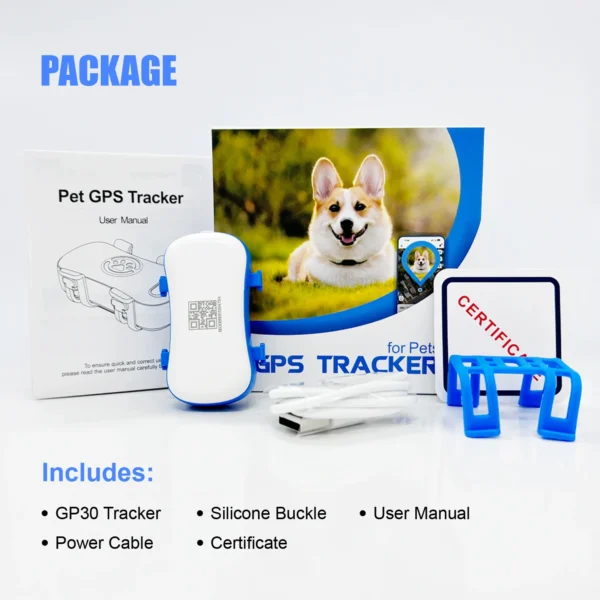 GPS Pet Tracker for Dogs Cats Real Time Tracking